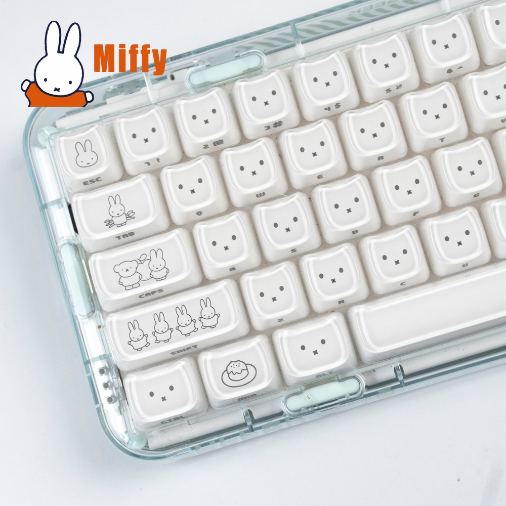 Pc Gaming Lounge - Kawaii Miffy Keycaps Sevimli Tavşan Anahtar