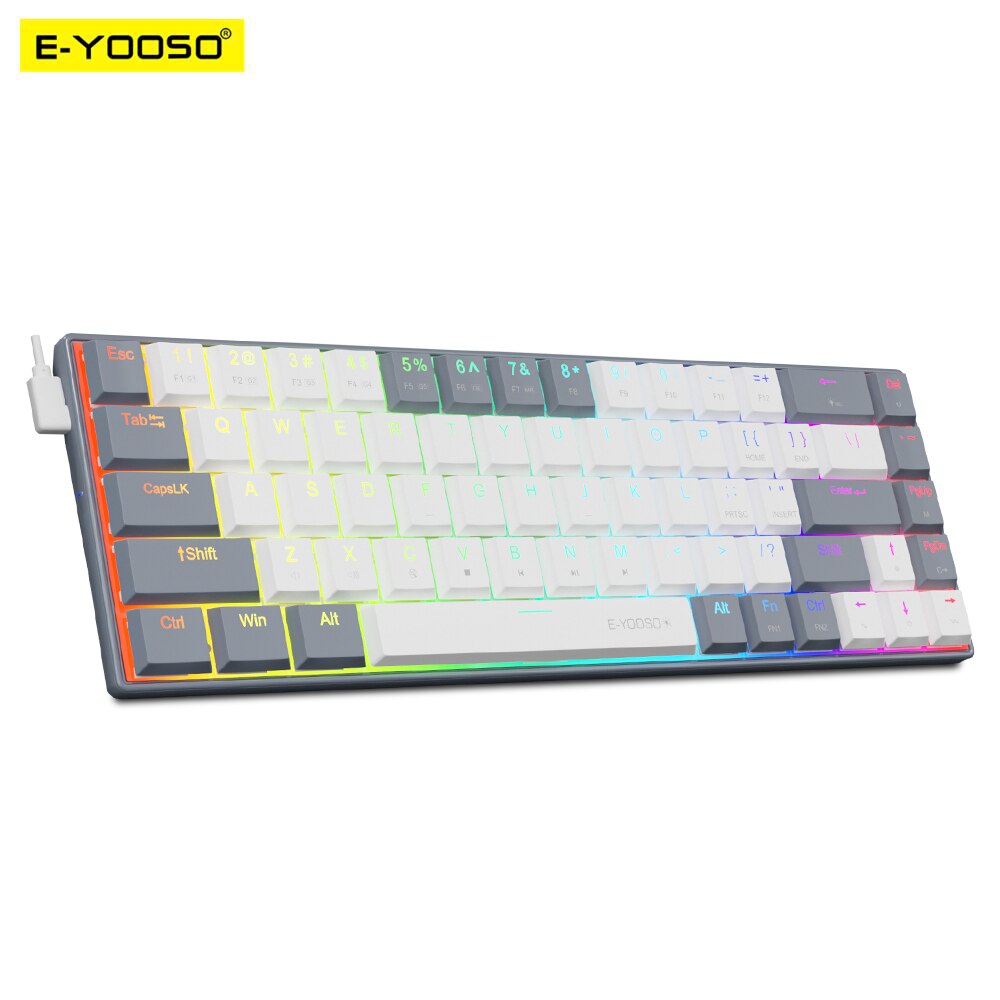 Pc Gaming Pink - E-YOOSO A68 RGB Mini Ince USB