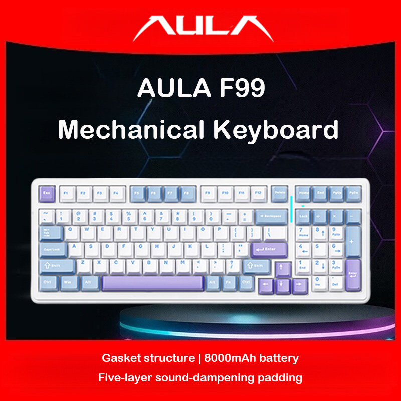 Pc Gaming Lounge - AULA F99 Mekanik Klavye, Üç Modlu