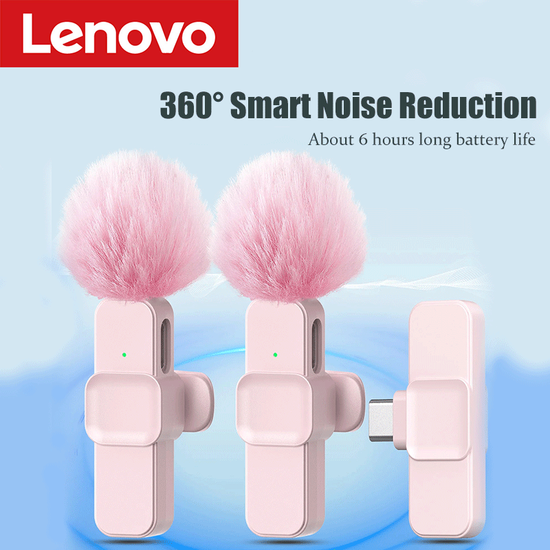 Pc Gaming Pink - Lenovo Pembe Kablosuz Yaka Mikrofonu iPhone