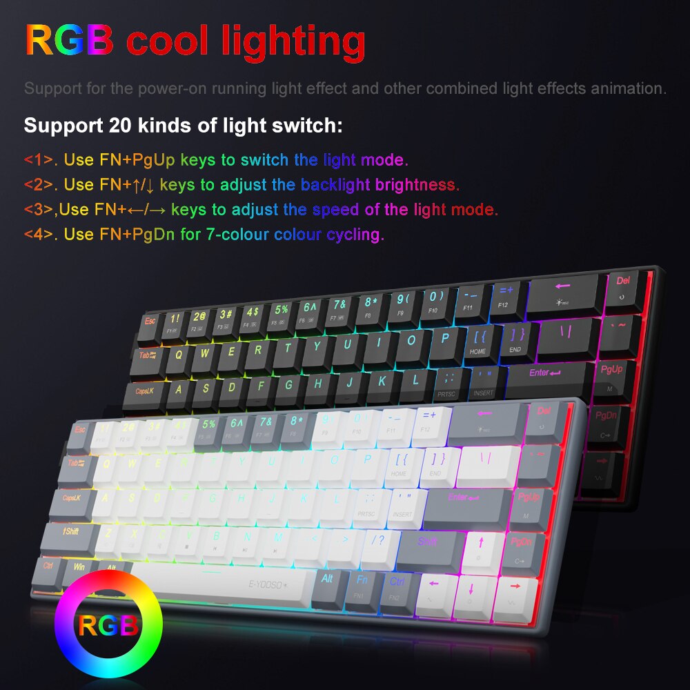 E-YOOSO A68 RGB Mini Ince USB  - Pc Gaming Pink incelemesi ve fiyatı
