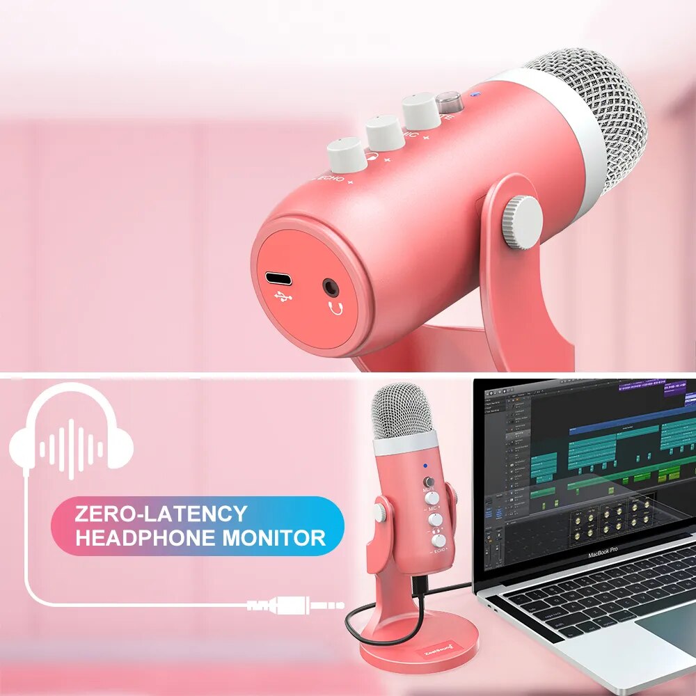 Haomuren USB Kondenser Mikrofo - Pc Gaming Pink incelemesi ve fiyatı